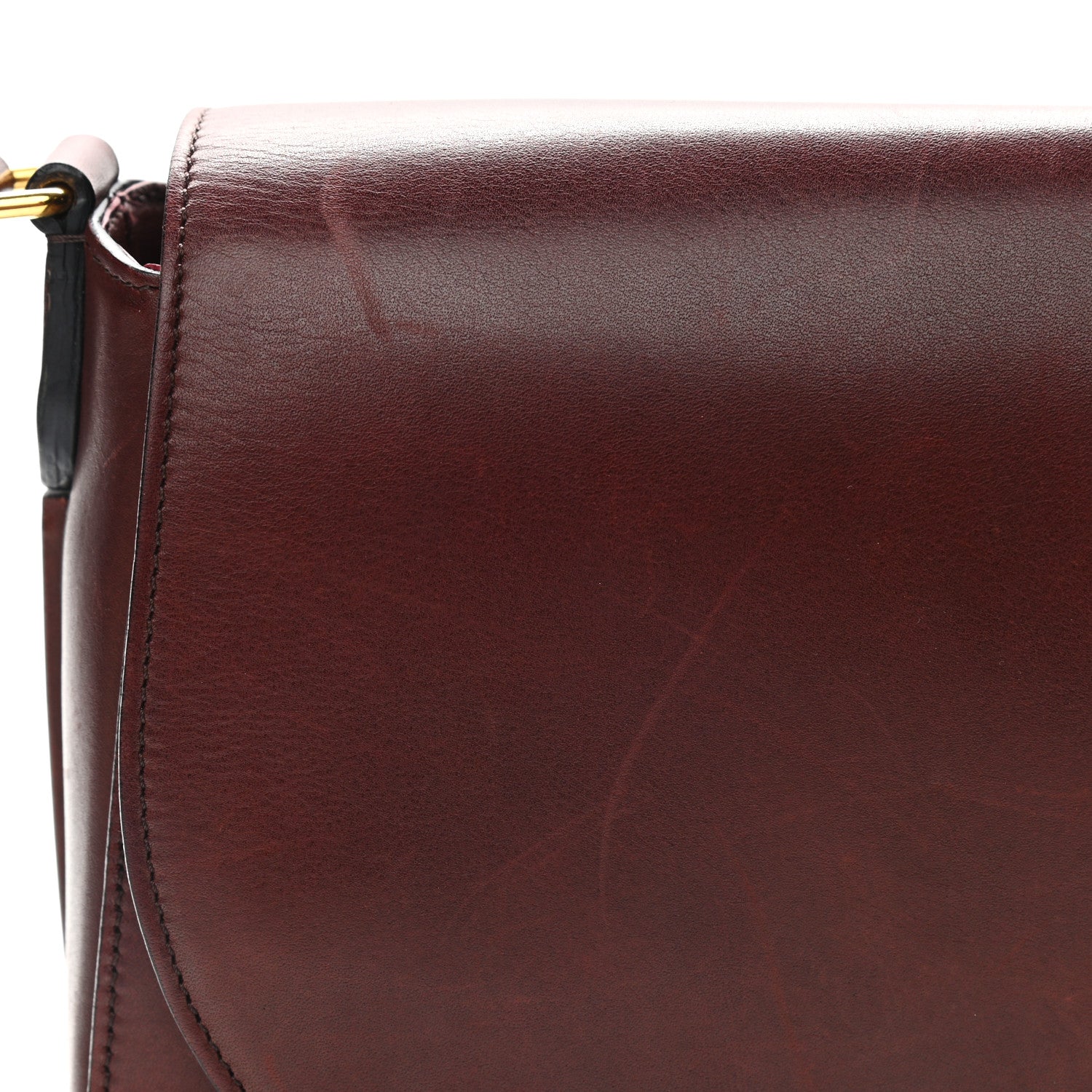 Celine Natural Calfskin Medium Trotteur Burgundy 10 of 13