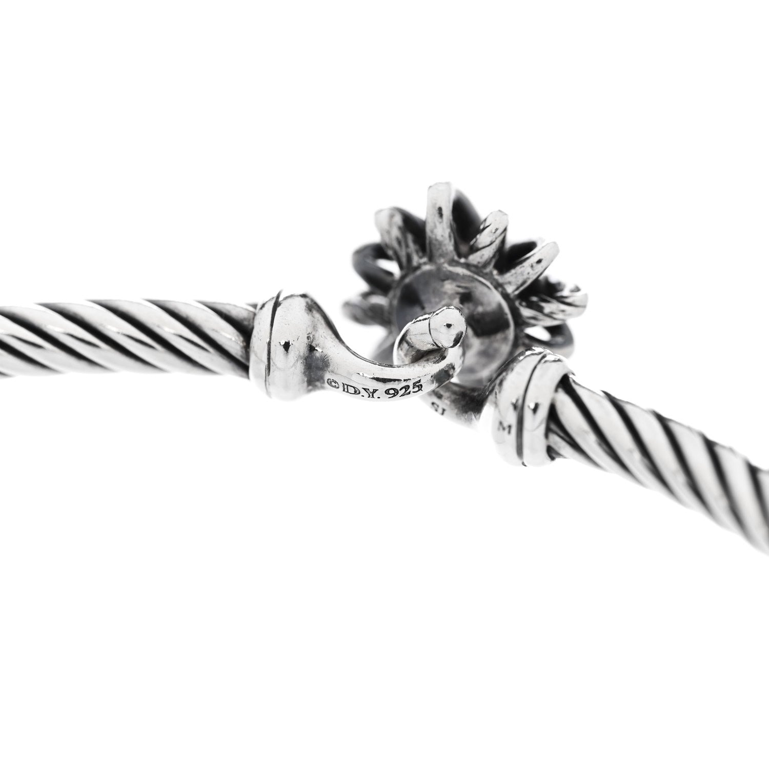 David Yurman Sterling Silver Diamond Starburst Bracelet 4 of 4
