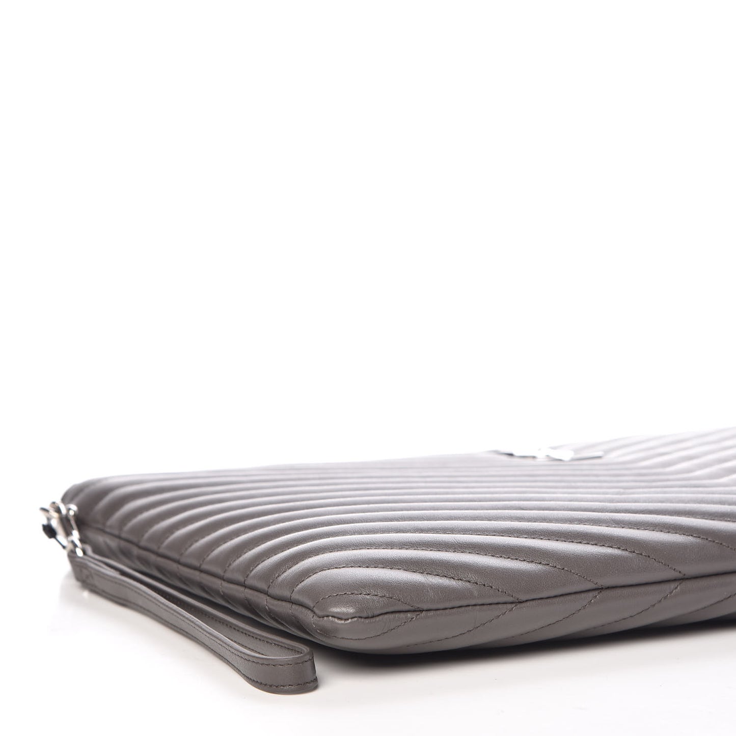 Calfskin Matelasse Chevron Cassandre Monogram Document Holder Earth