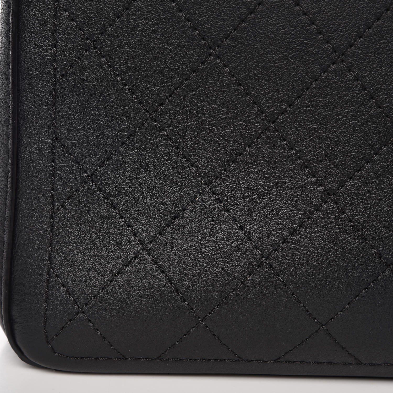 Chanel Bullskin Stitched Bi-Color Medium Shopping Tote Black 9 of 9