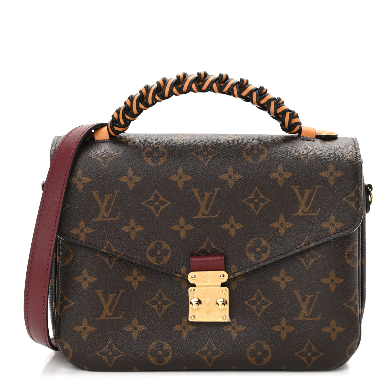 Louis Vuitton Monogram Braided Pochette Metis Safran 1 of 11
