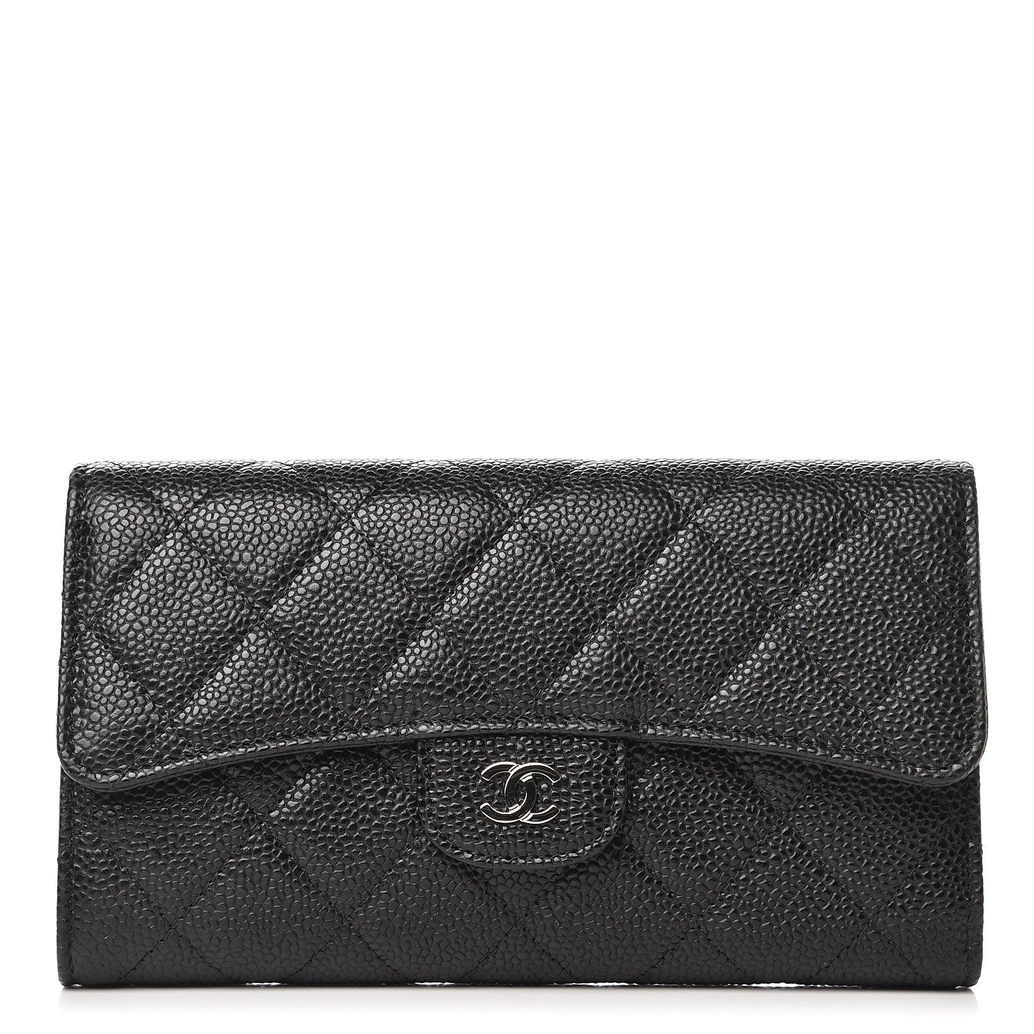 Chanel Caviar Quilted Large Flap Wallet Black 1 of 9