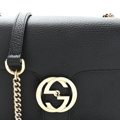 Gucci Dollar Calfskin Small Interlocking G Shoulder Bag Black Black 8 of 11