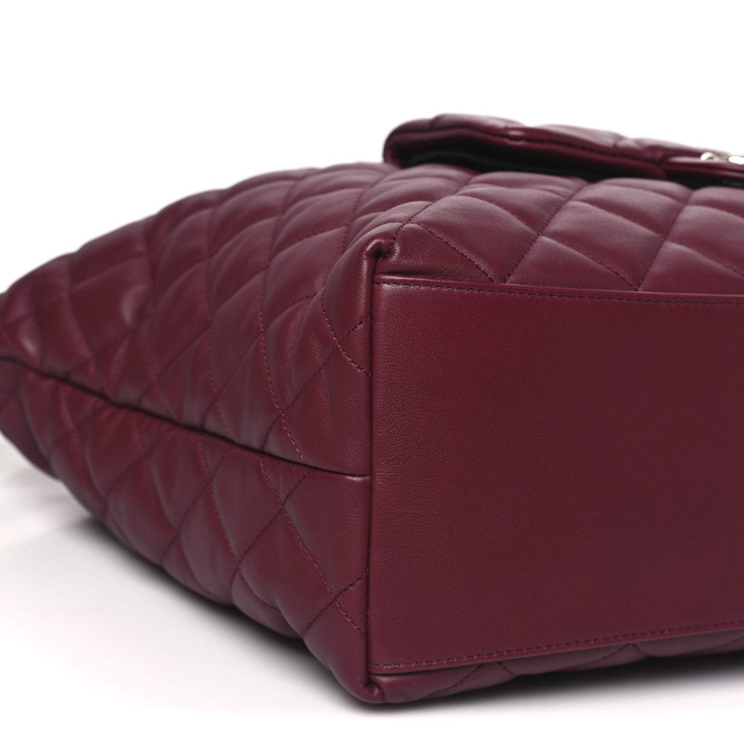 Chanel Calfskin Quilted Large Coco Mellow Hobo Burgundy 10 of 12