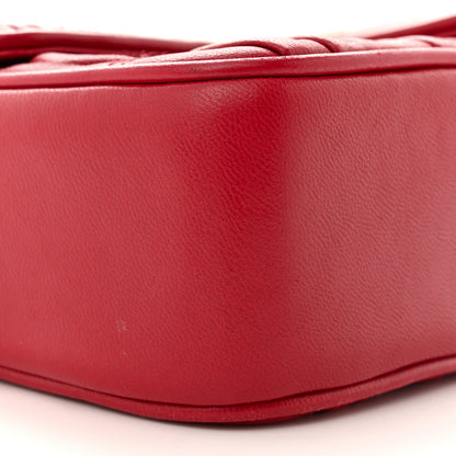 Prada Nappa Gaufre Small Chain Flap Shoulder Bag Fuoco 8 of 14