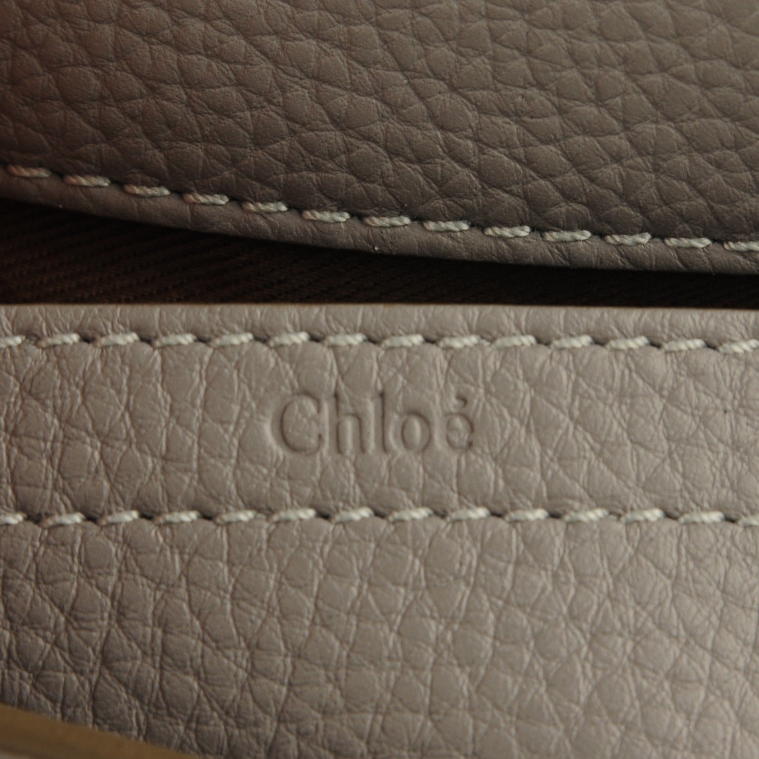 Chloe Calfskin Medium Marcie Round Crossbody Bag Cashmere Grey 7 of 9