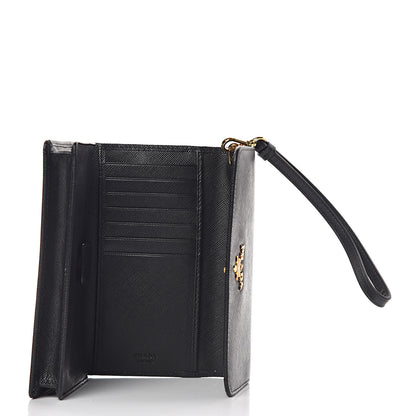 Prada Saffiano Metal Wristlet Black 5 of 8