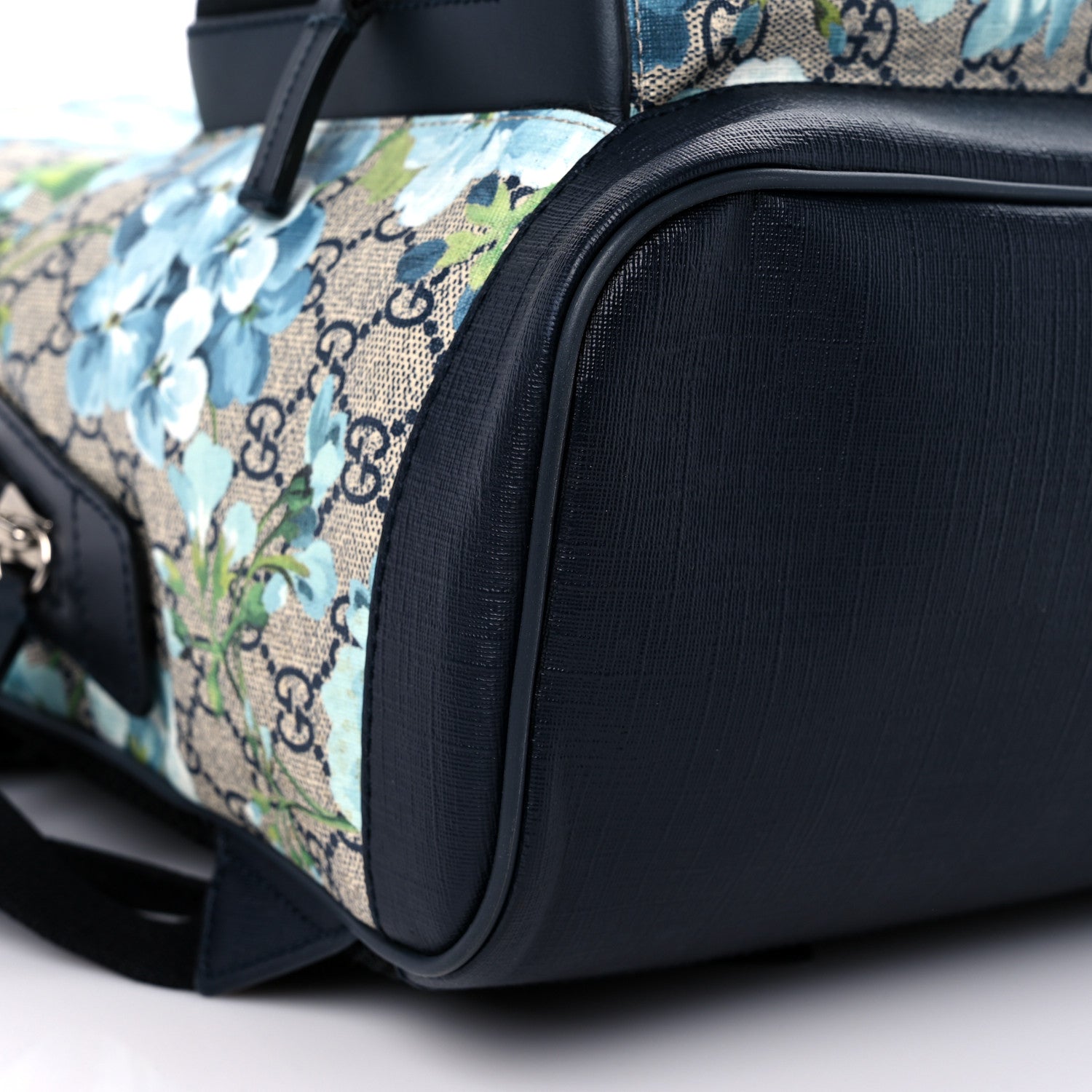 Gucci GG Supreme Monogram Blooms Medium Day Backpack Beige Blue Navy 8 of 12