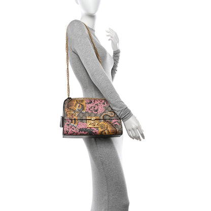 Gucci GG Supreme Monogram Bengal Medium Padlock Shoulder Bag Beige Pink 2 of 12