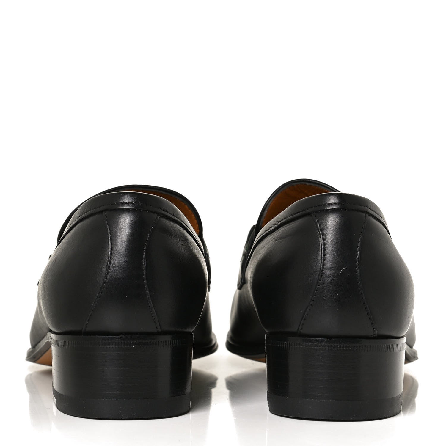 Gucci Calfskin Web Interlocking G Tassel Loafers 37.5 Black 7 of 11