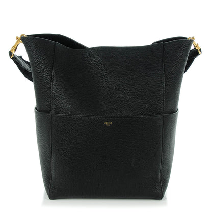 Celine Goatskin Sangle Bucket Bag Black 1 of 6