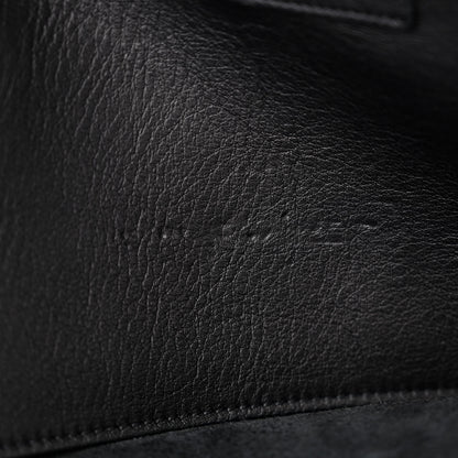 Saint Laurent Smooth Calfskin Crocodile Embossed Baby Monogram Downtown Cabas Black 11 of 12