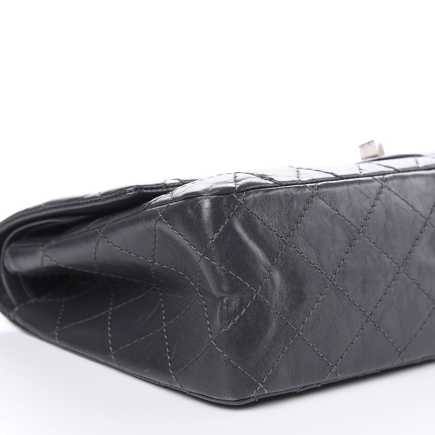 Aged Calfskin Quilted 2.55 Reissue 226 Flap Grey