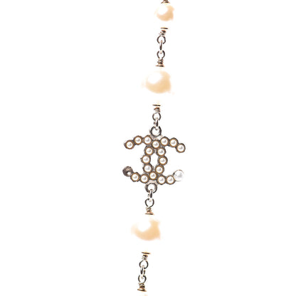 Chanel Graduated Pearl CC Long Necklace Gold 3 of 6