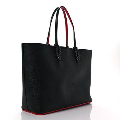 Christian Louboutin Calfskin Spikes East West Cabata Tote Black 3 of 6