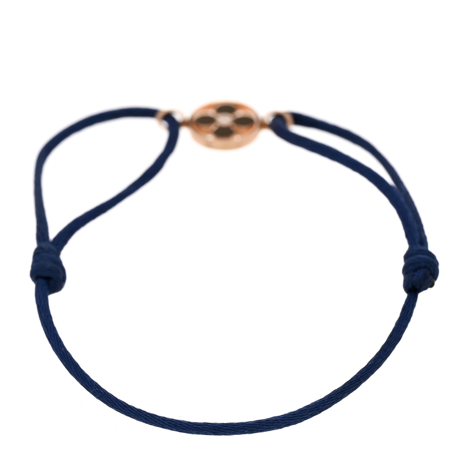 Louis Vuitton 18K Pink Gold Diamond Idylle Blossom Sun Cord Bracelet Blue 2 of 4