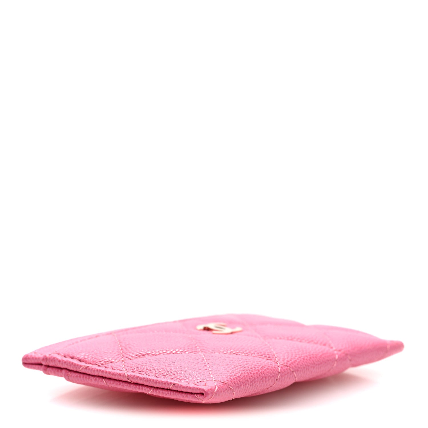 Chanel Caviar Quilted Card Holder Dark Pink 4 of 7