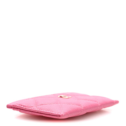 Chanel Caviar Quilted Card Holder Dark Pink 4 of 7