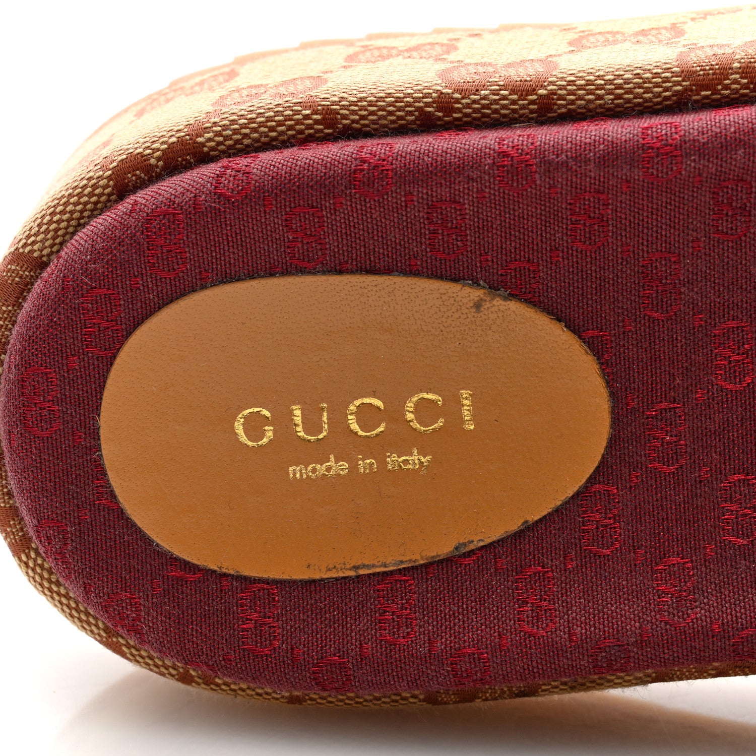 Gucci Canvas GG Monogram Angelina Platform Slide Sandals 38 Beige Ruggine 38 Beige Ruggine 8 of 8