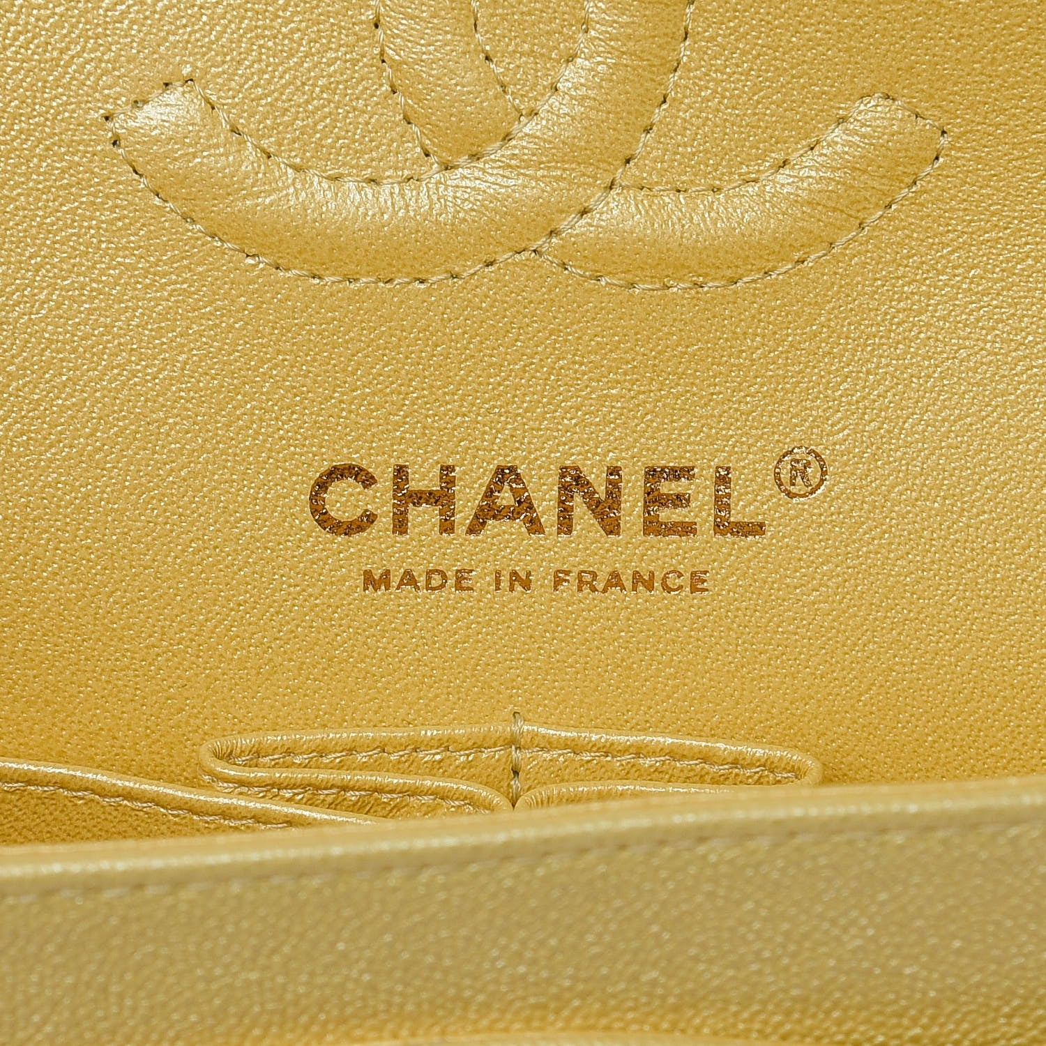 Chanel Iridescent Caviar Quilted Small Double Flap Yellow 6 of 10