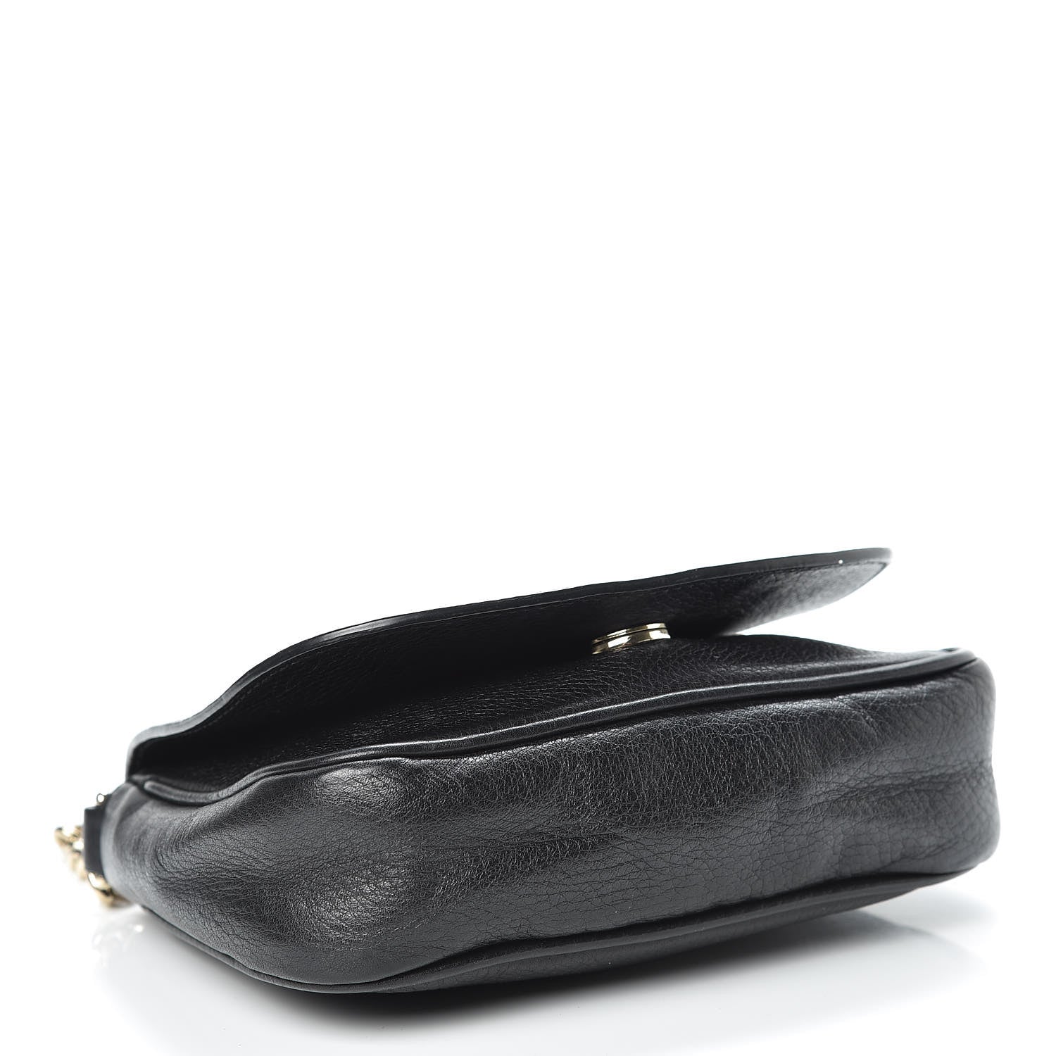 Gucci Pebbled Calfskin Small Soho Flap Crossbody Black 4 of 10