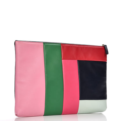 Chanel Lambskin Patchwork Large Cosmetic Case Multicolor 4 of 13
