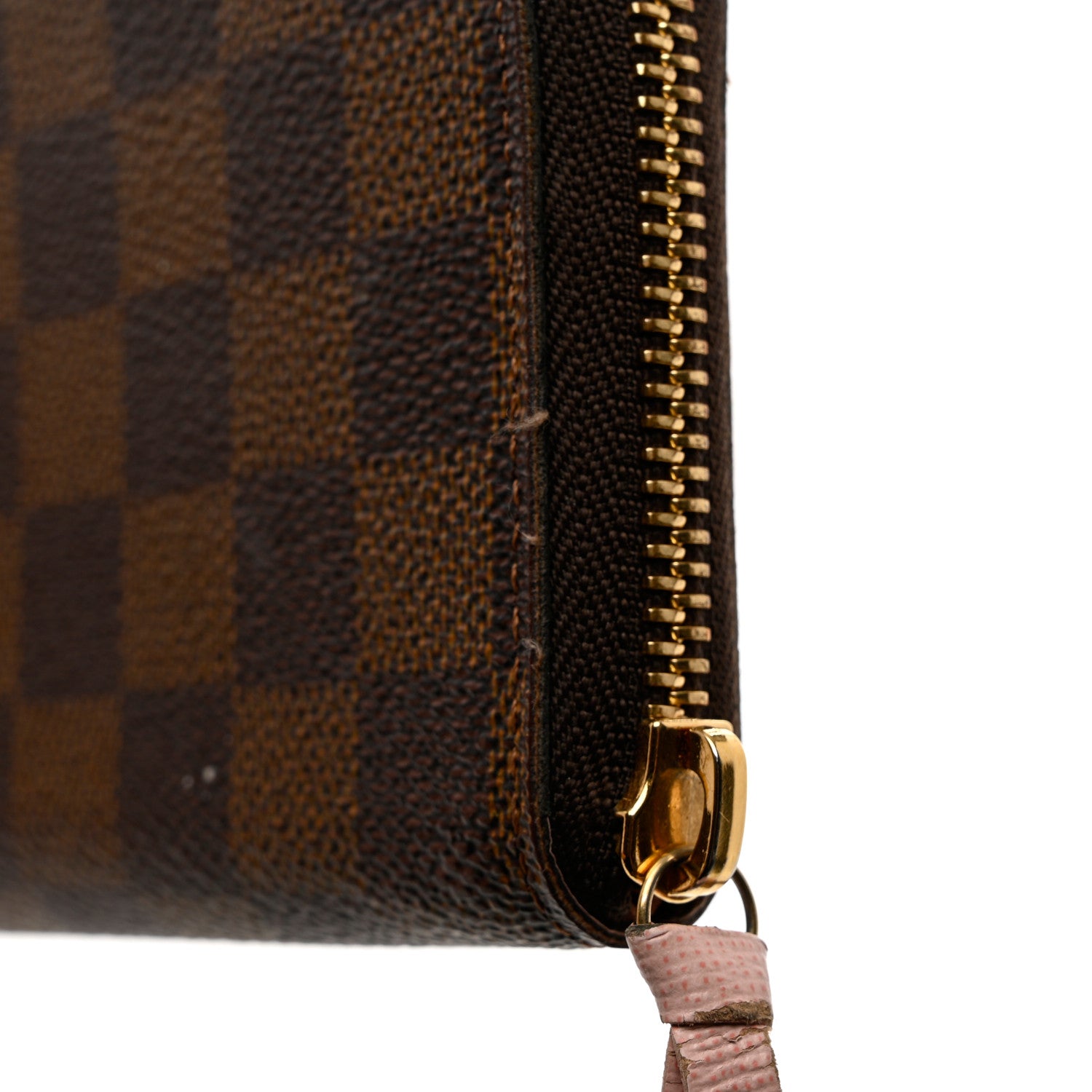Louis Vuitton Damier Ebene Clemence Wallet Rose Ballerine 10 of 13