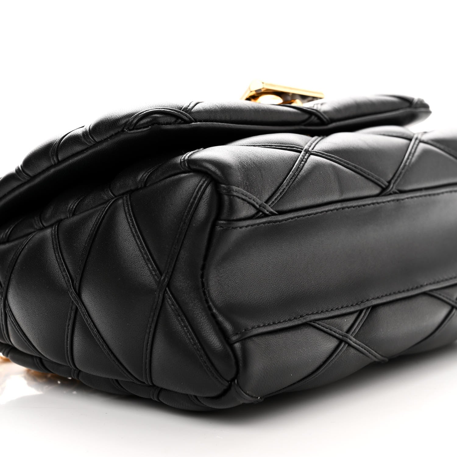 Louis Vuitton Lambskin Malletage Top Handle GO-14 MM Black 9 of 10