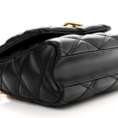 Louis Vuitton Lambskin Malletage Top Handle GO-14 MM Black 9 of 10