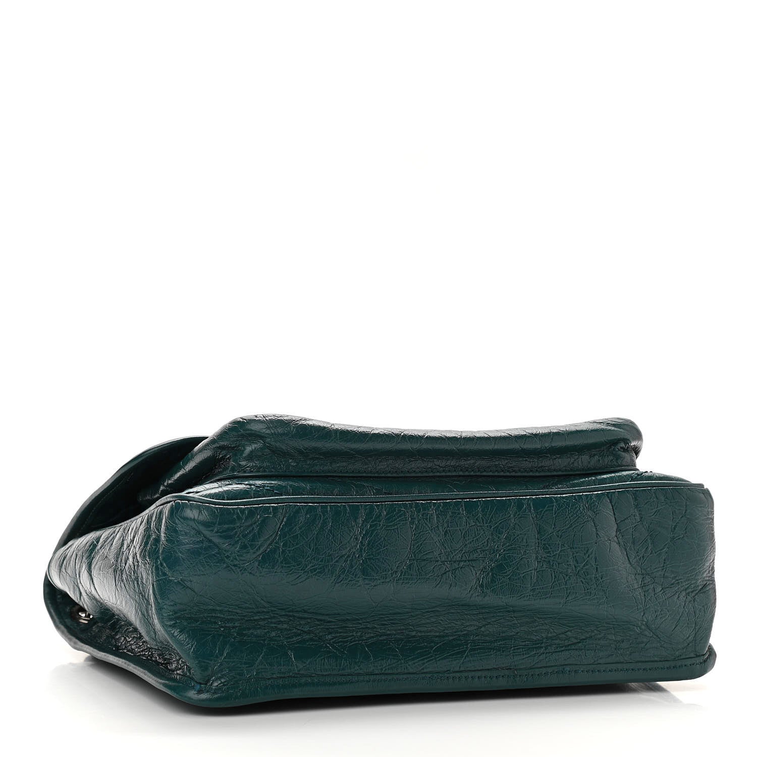 Saint Laurent Crinkled Calfskin Matelasse Monogram Medium Niki Chain Satchel Peacock Green 4 of 10