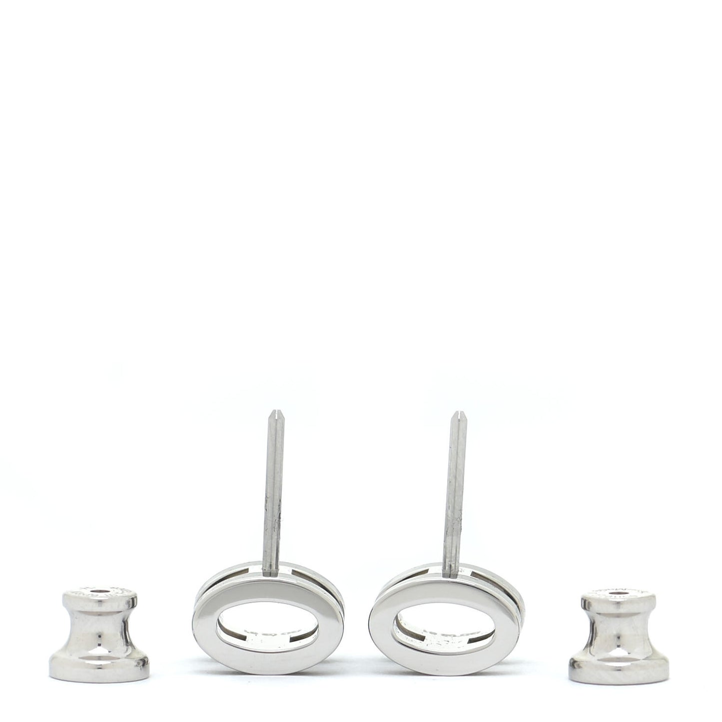 Palladium Lacquered Mini Pop H Earrings Black