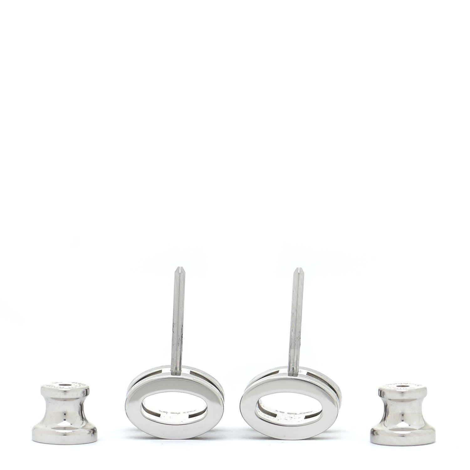 Hermes Palladium Lacquered Mini Pop H Earrings Black 3 of 6