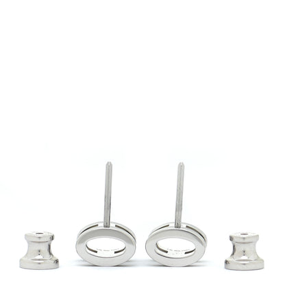 Hermes Palladium Lacquered Mini Pop H Earrings Black 3 of 6