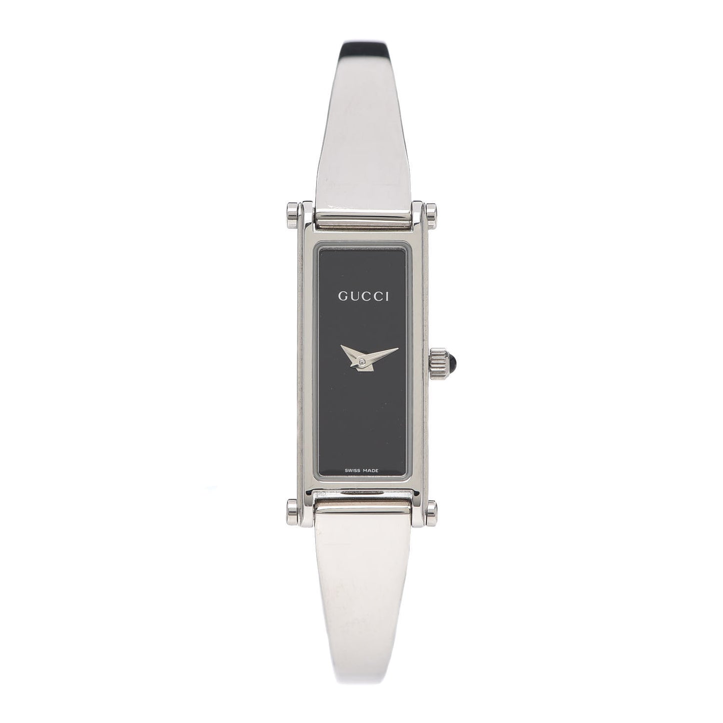 Stainless Steel 12mm 1500L Horsebit Quartz Watch Black