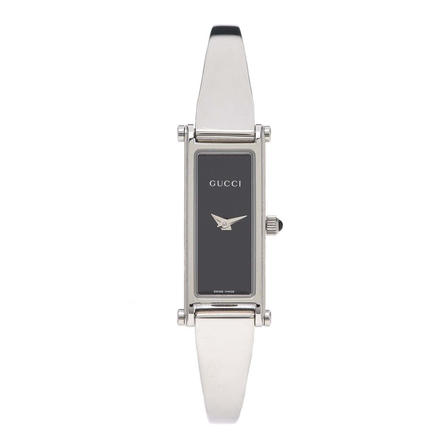 Gucci Stainless Steel 12mm 1500L Horsebit Quartz Watch Black 1 of 6