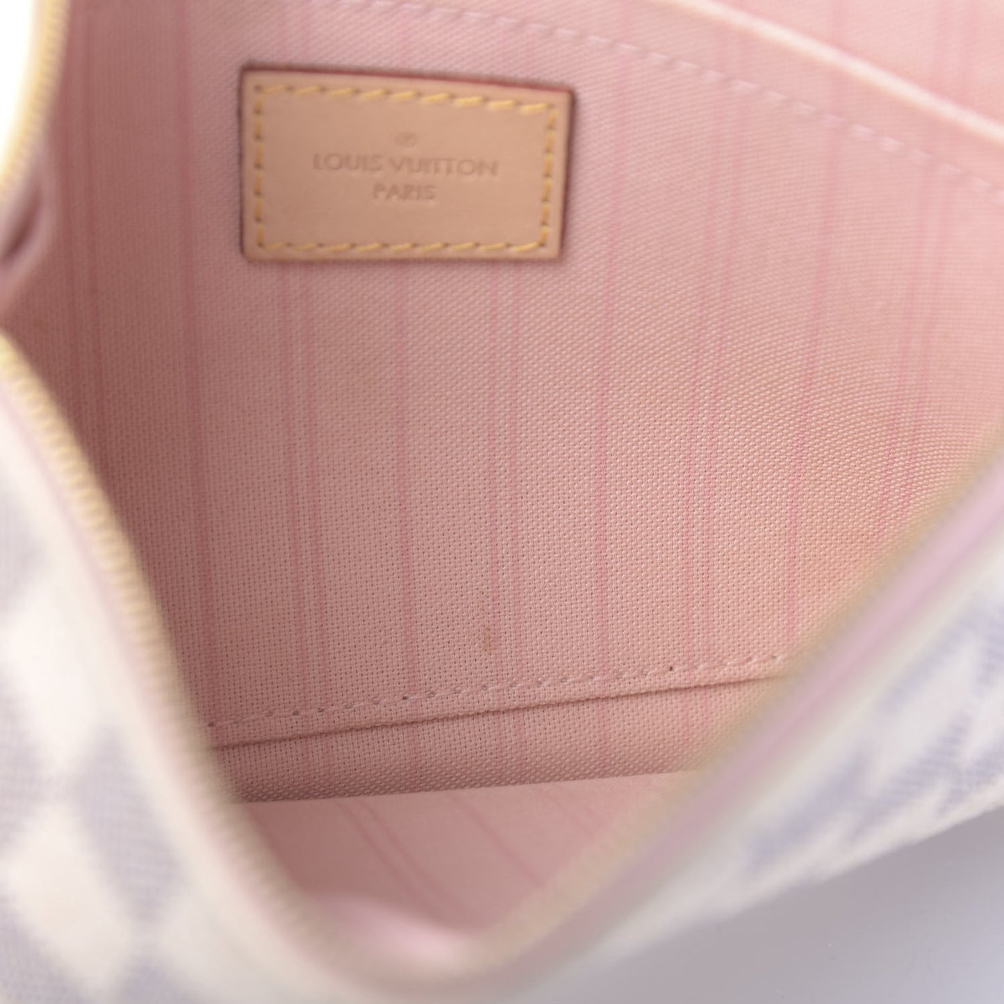 Damier Azur Neverfull MM GM Pochette Rose Ballerine
