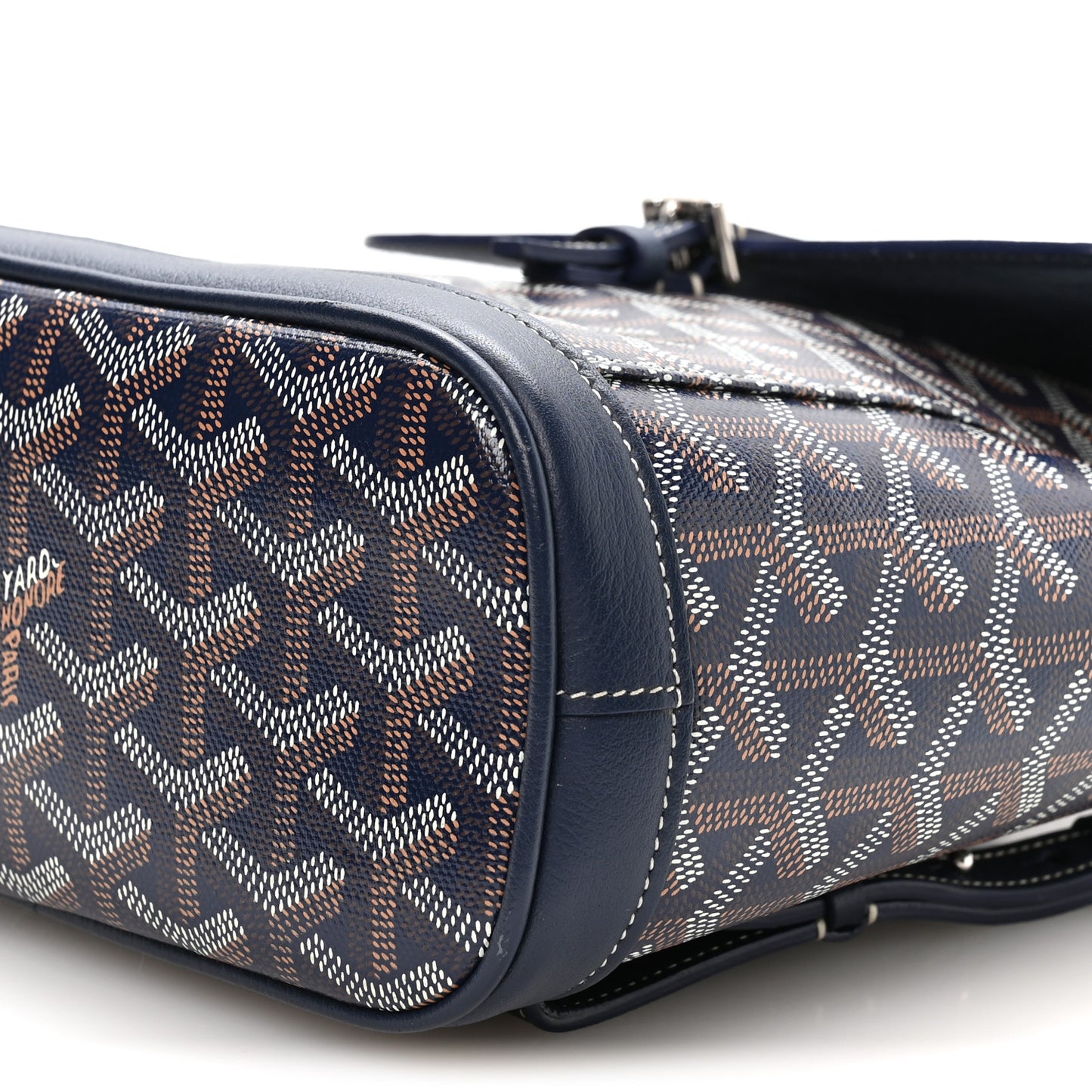 Goyardine Calfskin Mini Alpin Backpack Navy