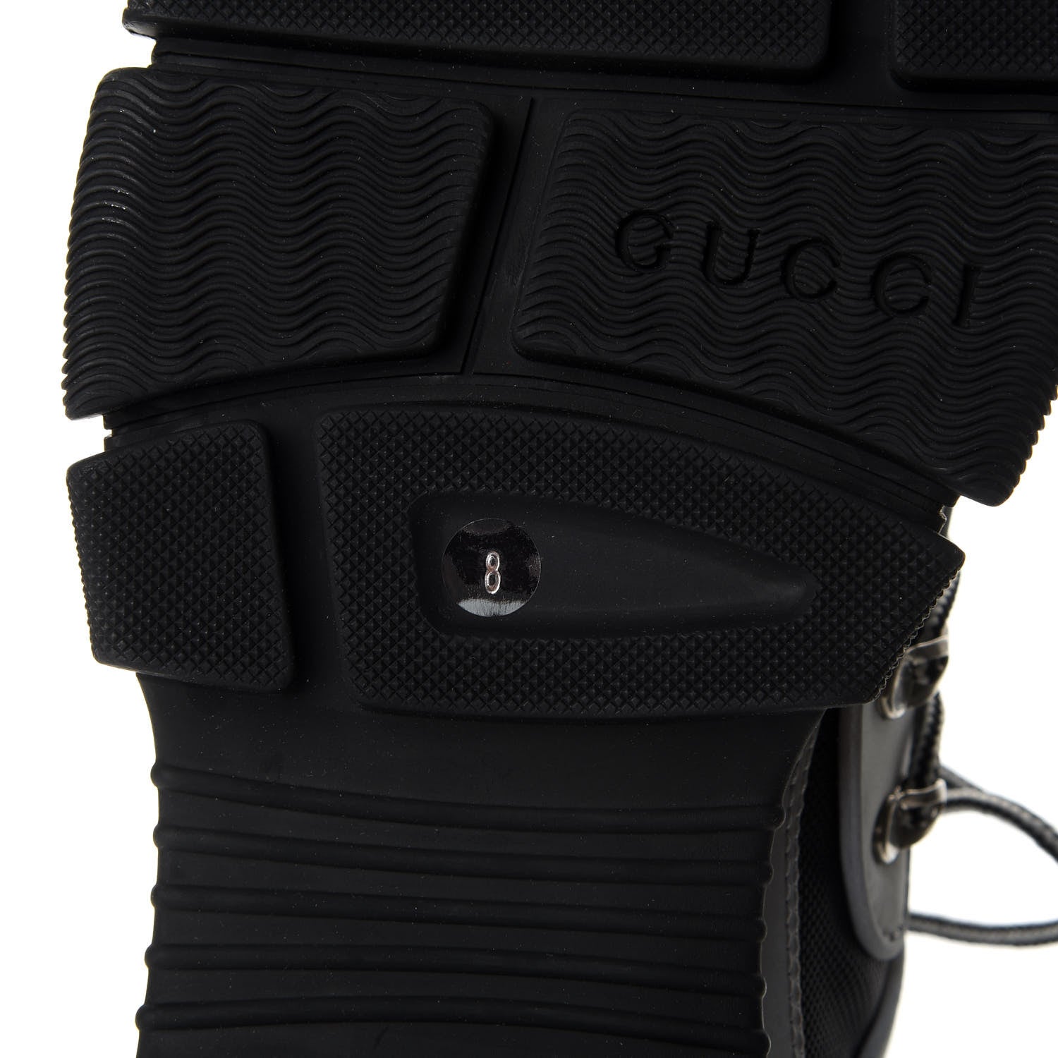 Gucci X SEGA Mesh Technical Canvas Calfskin Reflective Mens Flashtrek Sneakers 8 Silver Black 7 of 9