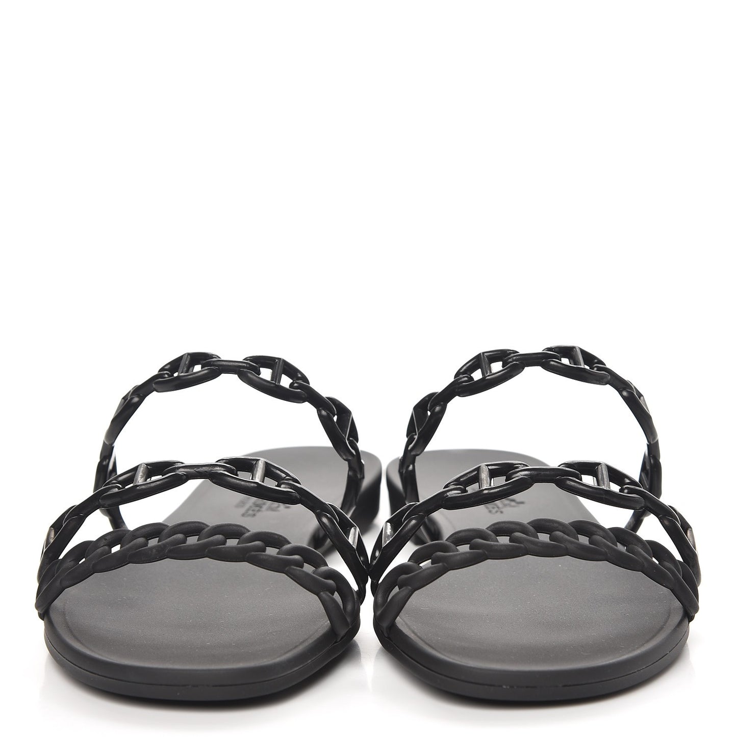 Rubber Chaine d'Ancre Rivage Sandals 37 Black