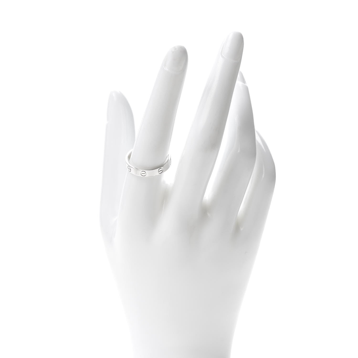 Cartier Platinum 3.5mm LOVE Wedding Band Ring 58 8.25 2 of 4