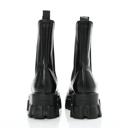 Prada Spazzolato Rois Monolith Chelsea 55mm Tall Boots 35.5 Black 5 of 9