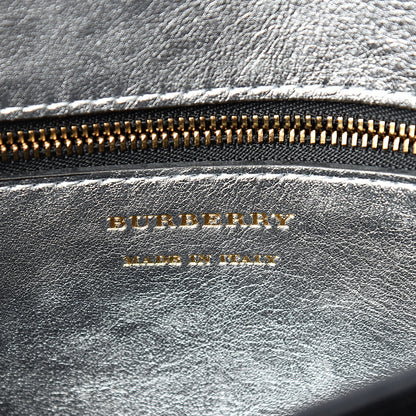 Burberry Smooth Calfskin 1983 Knight Check Link Shoulder Bag Silver 5 of 12