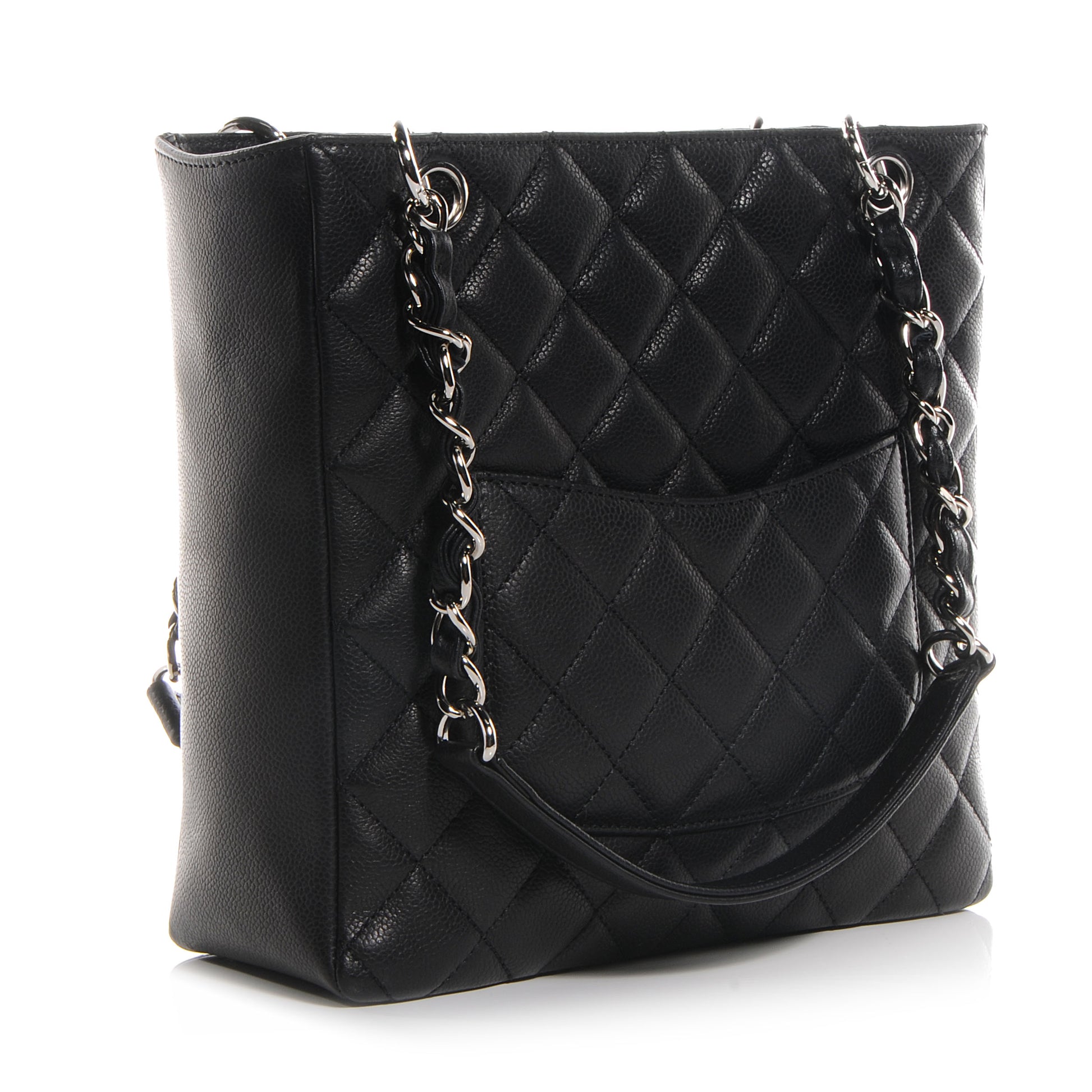 Chanel Caviar Petit Shopping Tote PST Black 3 of 8