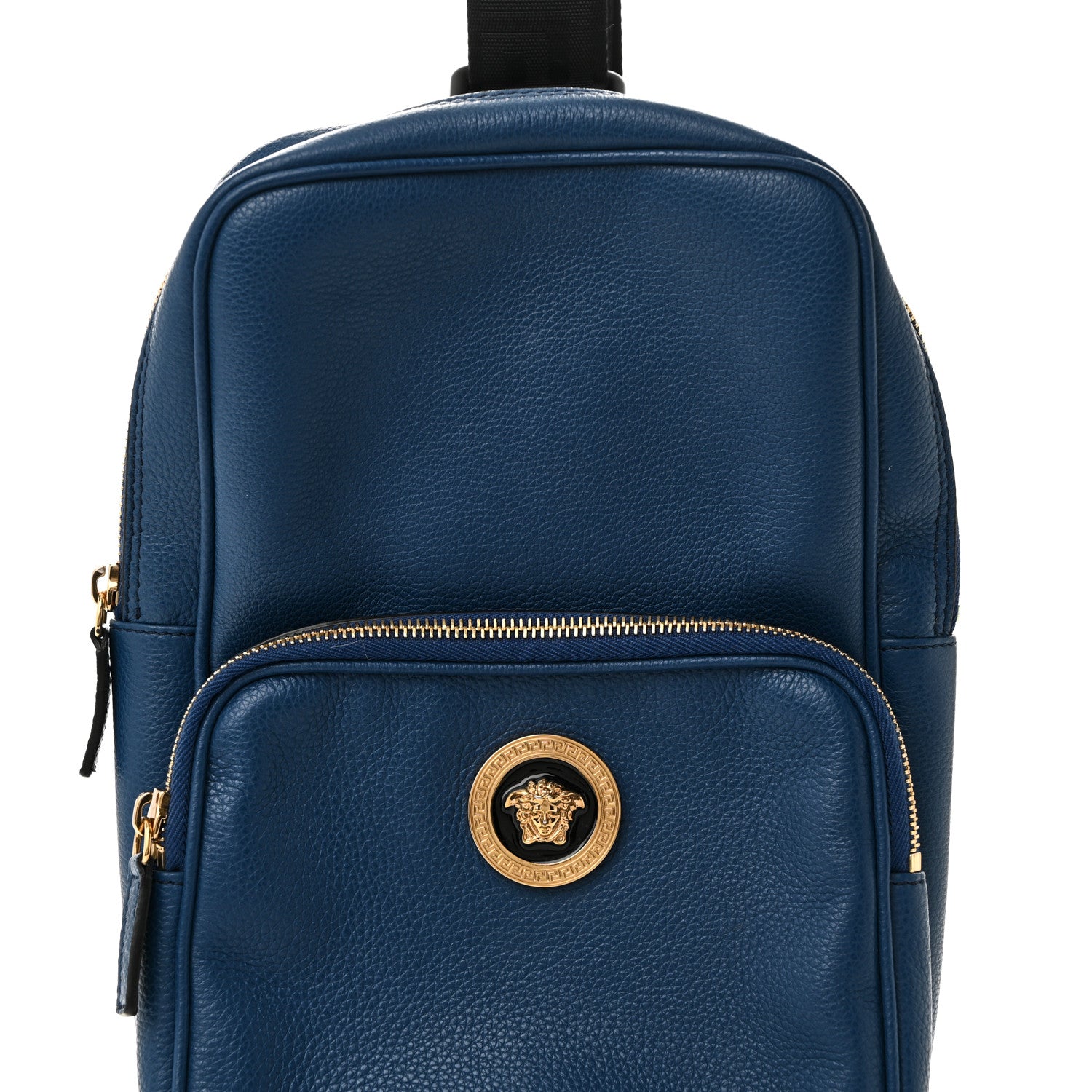 Versace Calfskin Sling Backpack Blue 7 of 9