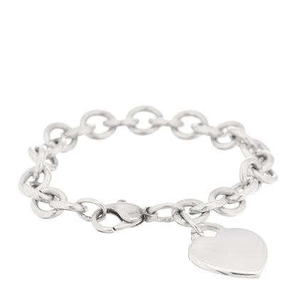Tiffany Sterling Silver Heart Tag Charm Bracelet 1 of 3
