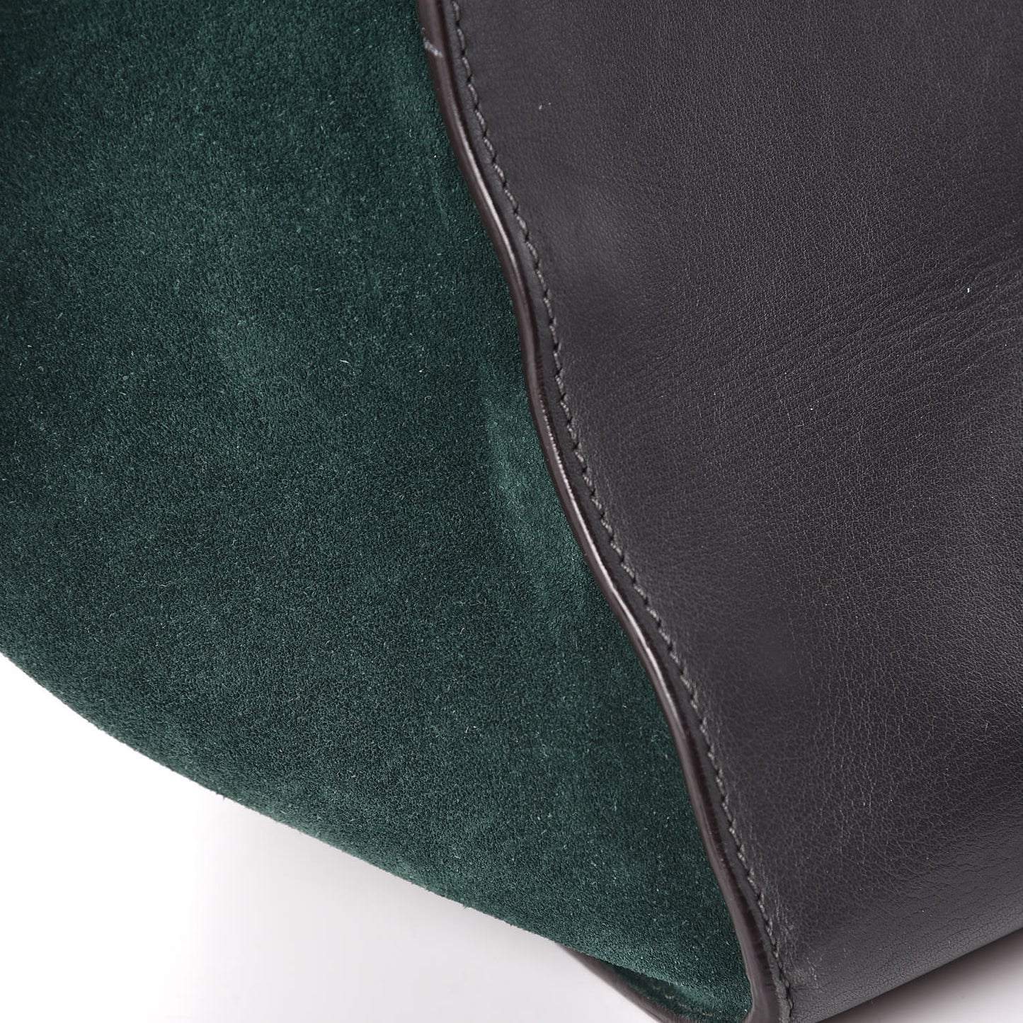Smooth Calfskin Suede Medium Tri-Color Trapeze Green Burgundy
