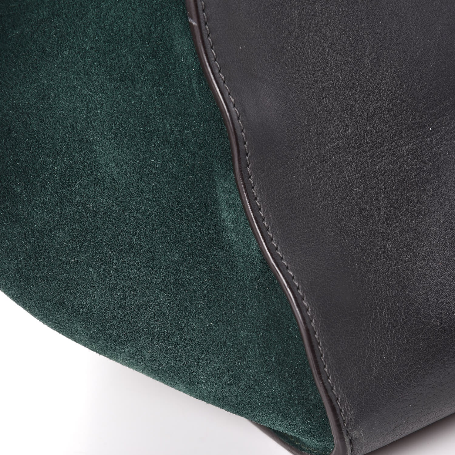Celine Smooth Calfskin Suede Medium Tri-Color Trapeze Green Burgundy 10 of 15