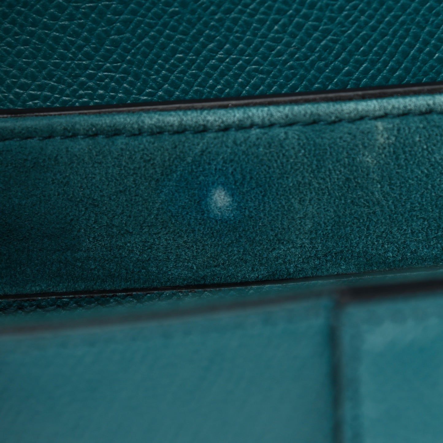 Grained Calfskin Saddle Bag Green