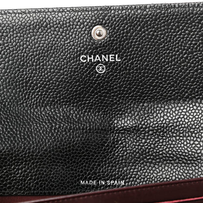 Chanel Caviar Quilted Large Gusset Flap Wallet Black 6 of 8