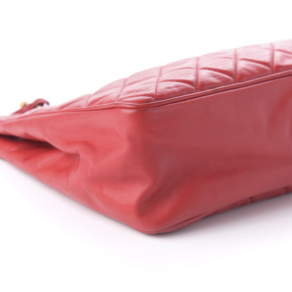 Chanel Lambskin Quilted Tote Red 6 of 15